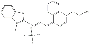 Benzothiazolium, 2-[3-[1-(2-hydroxyethyl)-4(1H)-quinolinylidene]-1-propen-1-yl]-3-methyl-, tetrafluoroborate(1-)(1029939-19-2)